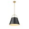 Z-Lite Z-Studio 1 Light Pendant, Matte Black & Heritage Brass 726P18-MB+HBR - alternate 4